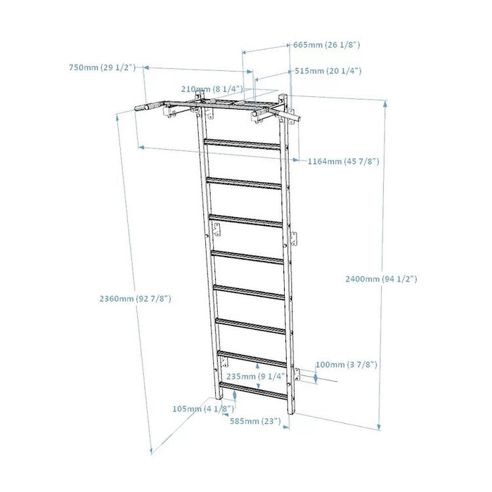 BenchK Series 7 721 Stall Bar Exercise Rehabilitation Equipment